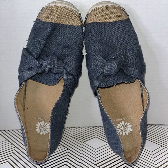 Yellow box Julianne Slip On Sneaker Wmns Sz 7.5 Denim Twist Burlap Thick Soles - Picture 6 of 9
